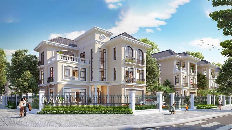 Mặt bằng biệt thự song lập Vinhomes Happy Home Cam Ranh với diện tích khu đất từ 120m2 - 240m2 với kiến trúc đối xứng