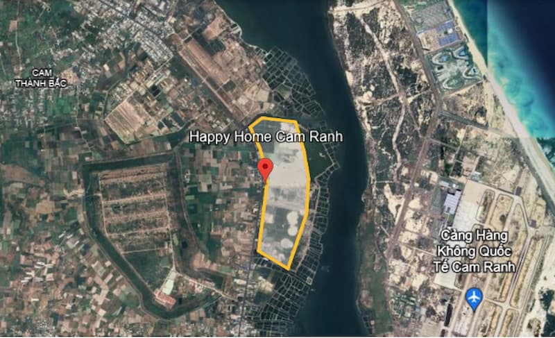 Vị trí dự án NOXH Happy Home Cam Ranh